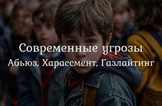 Родитель объясняет ребёнку современные психологические термины: абьюз, харассмент, газлайтинг