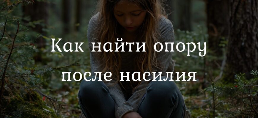 Одинокая девушка в лесу